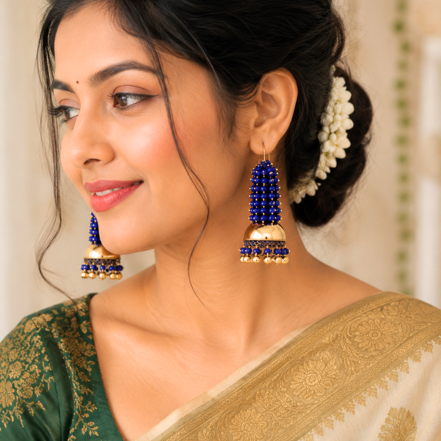 NAVY BLUE LARIYA EARRINGS