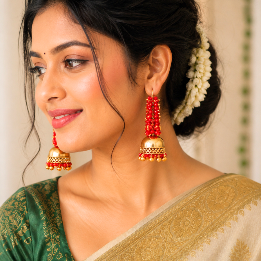 LARIYA RED EARRINGS