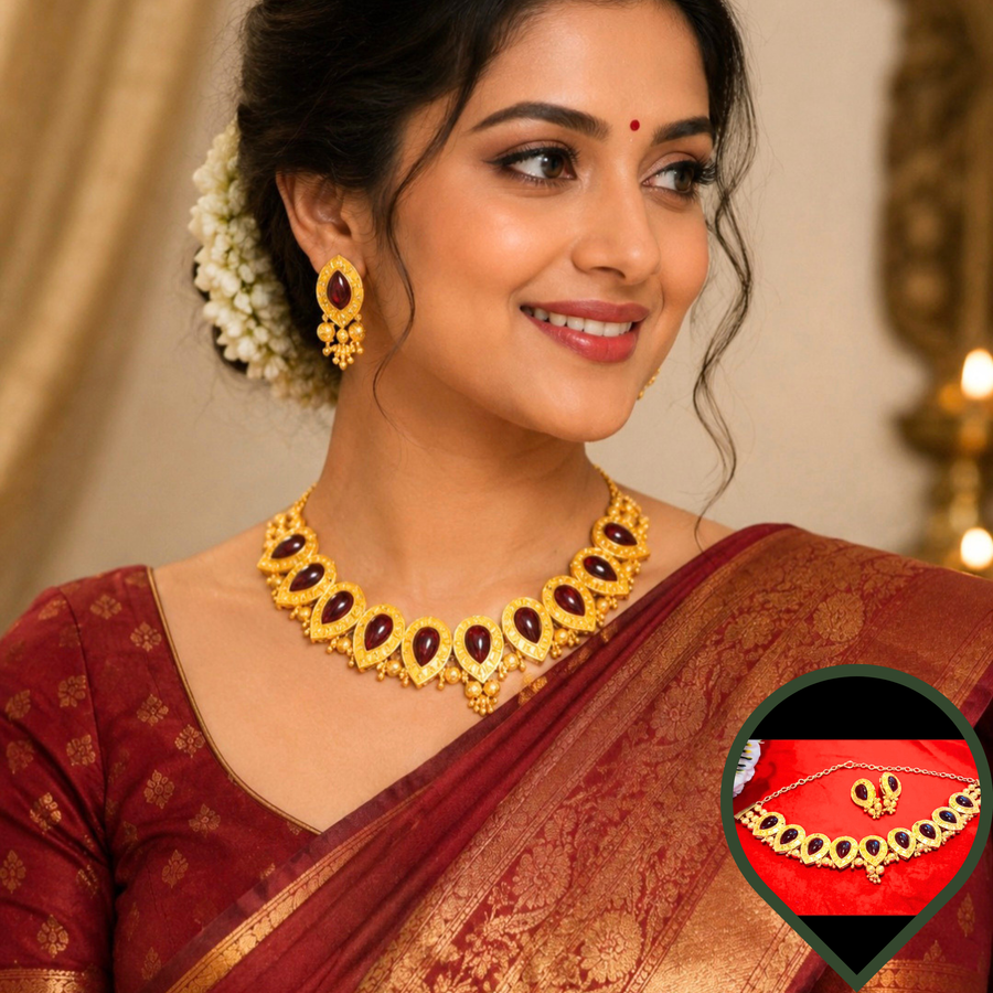 DROP KUNDAN NECKLACES