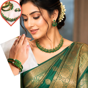 GREEN LARIYA NECKLACES SET